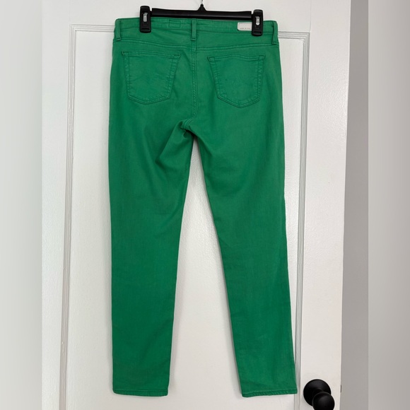 AG Adriano Goldschmied the Stevie Ankle Jeans Slim Straight Size 29 Kelly Green - Picture 3 of 11